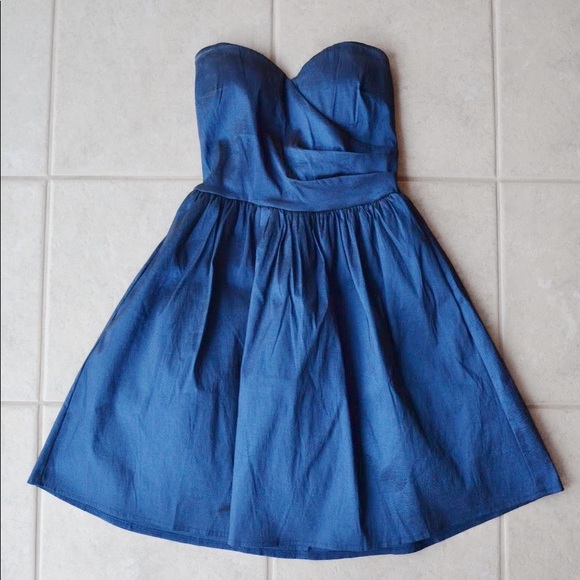 Windsor Dark Blue Sweetheart Neck Dress - Picture 1 of 4